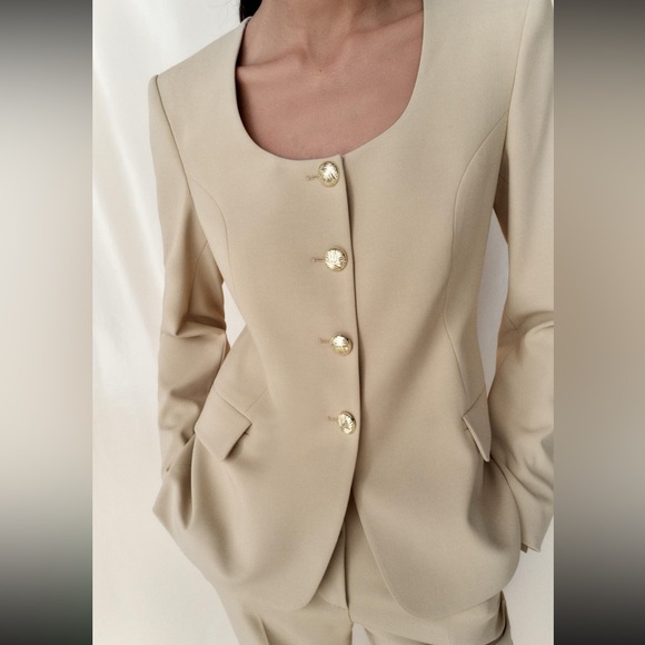 Zara NWT Beige Women's Suit Set - Picture 6 of 11